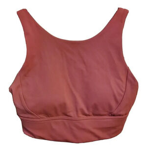 Rylech Womens Sports Bra Pink Rose Size 6 Racerback Keyhole New